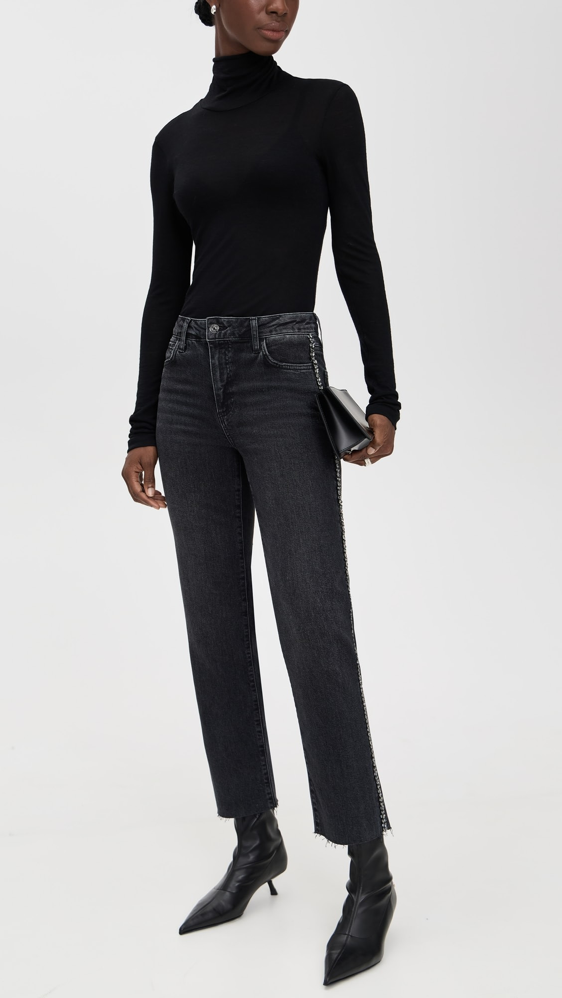 Mason Ankle Glitz Black Embellished Jeans | Shopbop