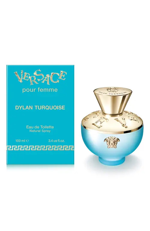Versace Dylan Turquoise Eau de Toilette in Regular 3.4Oz at Nordstrom, Size 3.4 Oz | Nordstrom