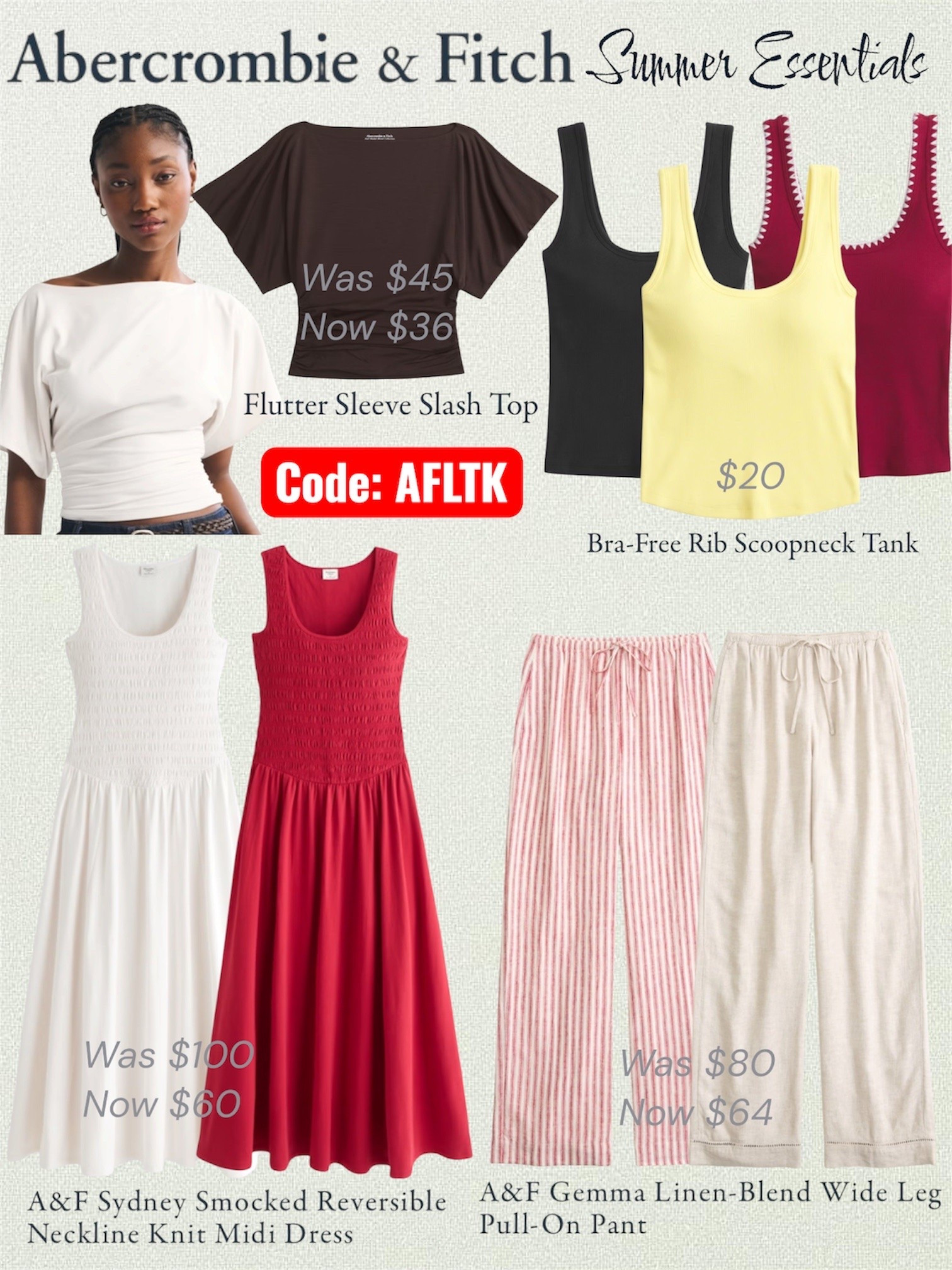 Abercrombie in-app sale ends tonight. Get 20% off almost everything with code AFLTK. The code is stackable, so it works even on dresses that are already 25% off.

#LTKxAbercrombie #LTKSeasonal #LTKSaleAlert