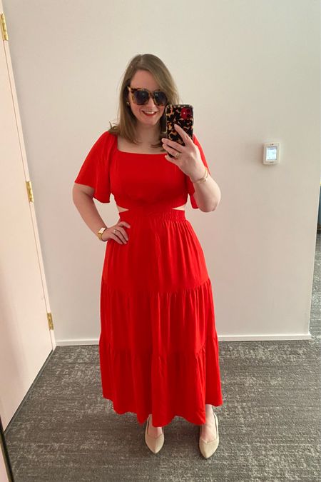 Red cut out maxi dress 
Went up 1 size due to my hip width 

#LTKtravel #LTKfindsunder50 #LTKstyletip
