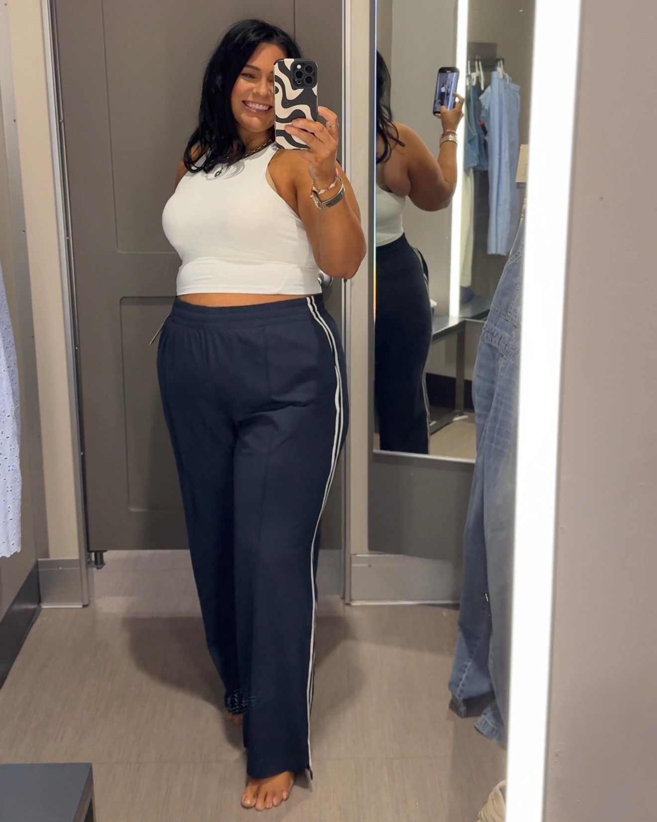 Awesome track pants plenty of room for thick thighs and my apron belly. I’m wearing size XXL and typically a size 16. Top is XL and I’m a 38B and usually wear XL on top

#LTKPlusSize #LTKMidsize #LTKActive