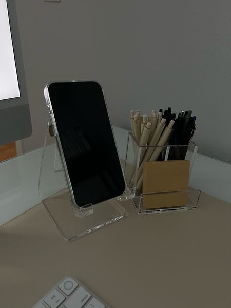 iPhone holder, desk organization, iPad holder, desk aesthetic. 

#LTKunder50 #LTKhome #LTKstyletip
