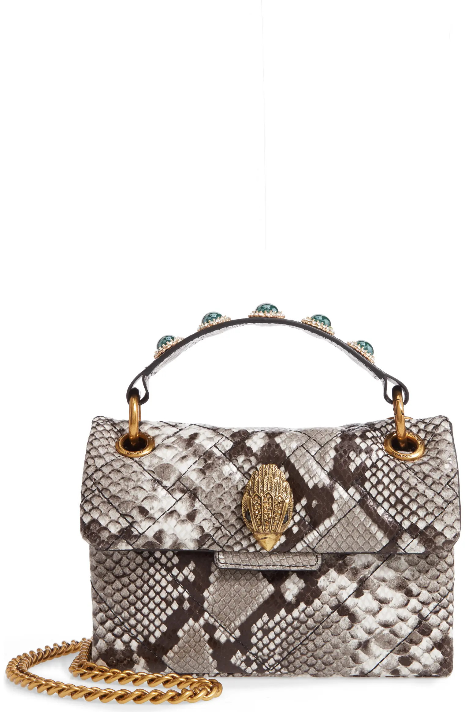 Kensington X Snake Embossed Leather Shoulder Bag | Nordstrom