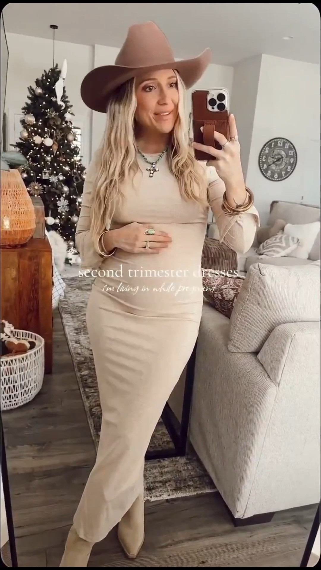 Neutral tones for a date night bump friendly ootd  🤍✨
This cream bodycon from @pinkblushmaternity is giving allll the fall + winter vibes 🍂❄️

Bump-friendly, flattering, and so easy to dress up — perfect for date night or a cozy Christmas Eve look 🎄✨🤍 #maternityfashion #pinkblushmaternity


Sleeve Maternity Maxi Dress. Crafted from soft, stretchy fabric, it offers comfort and style throughout your pregnancy. The scoop back adds a touch of elegance, while the long sleeves and slit detail on the side provide a chic, modern look. Perfect for casual outings or dressing up for special occasions, this maxi dress gently hugs your growing bump, making you feel confident and beautiful. Pair it with flats or heels for versatile wear all season long. Available in multiple sizes to fit you perfectly.

My fave netural suede Cowgirl boots from Jeffery Campbell! 



#LTKBaby #LTKBump #LTKootd
