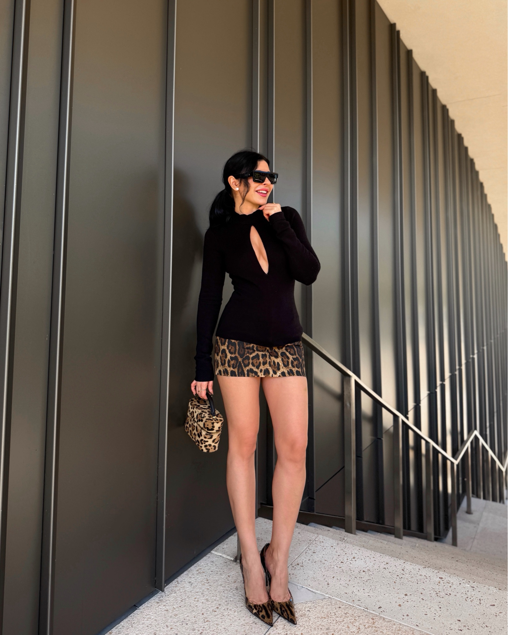 Anima print and black cut out top 

#LTKdayinmylife #LTKootd #LTKgrwm