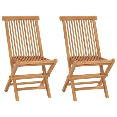 Folding Teak Patio Dining Side Chair | Wayfair North America