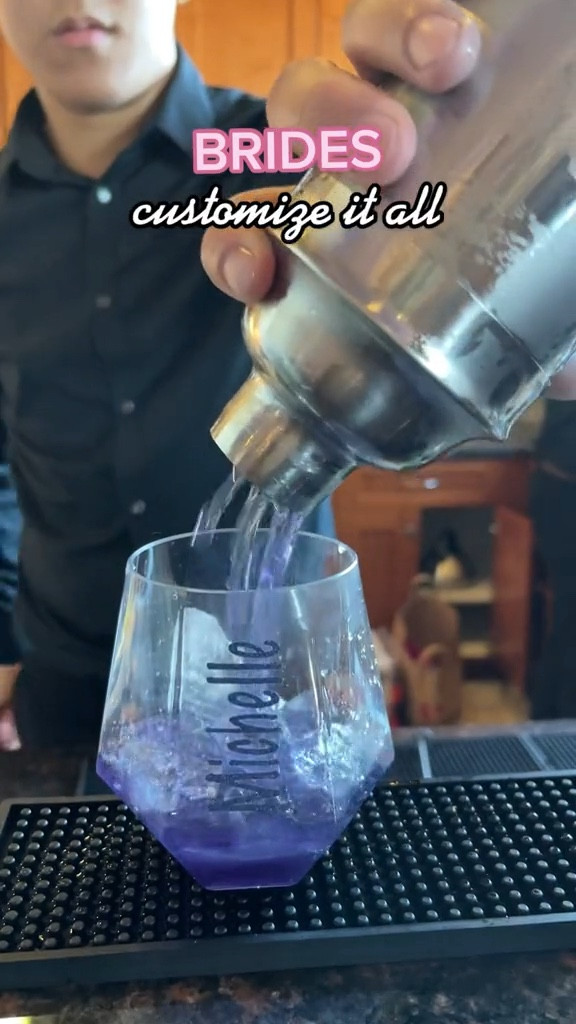 Diamond shaped plastic stemless wine glasses are perfect for parties! Customize it with names for a personal experience! #partyideas #weddingdecor #bridalshower 

#LTKParties #LTKFindsUnder50 #LTKWedding