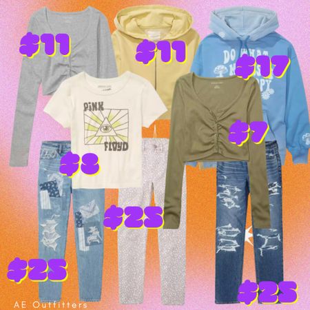 AE MEGA SALE!! Jeans, crop tops, zip up, crop zip up, pull over sweatshirt, Pink Floyd tshirt crop 

#LTKstyletip #LTKbeauty #LTKGiftGuide