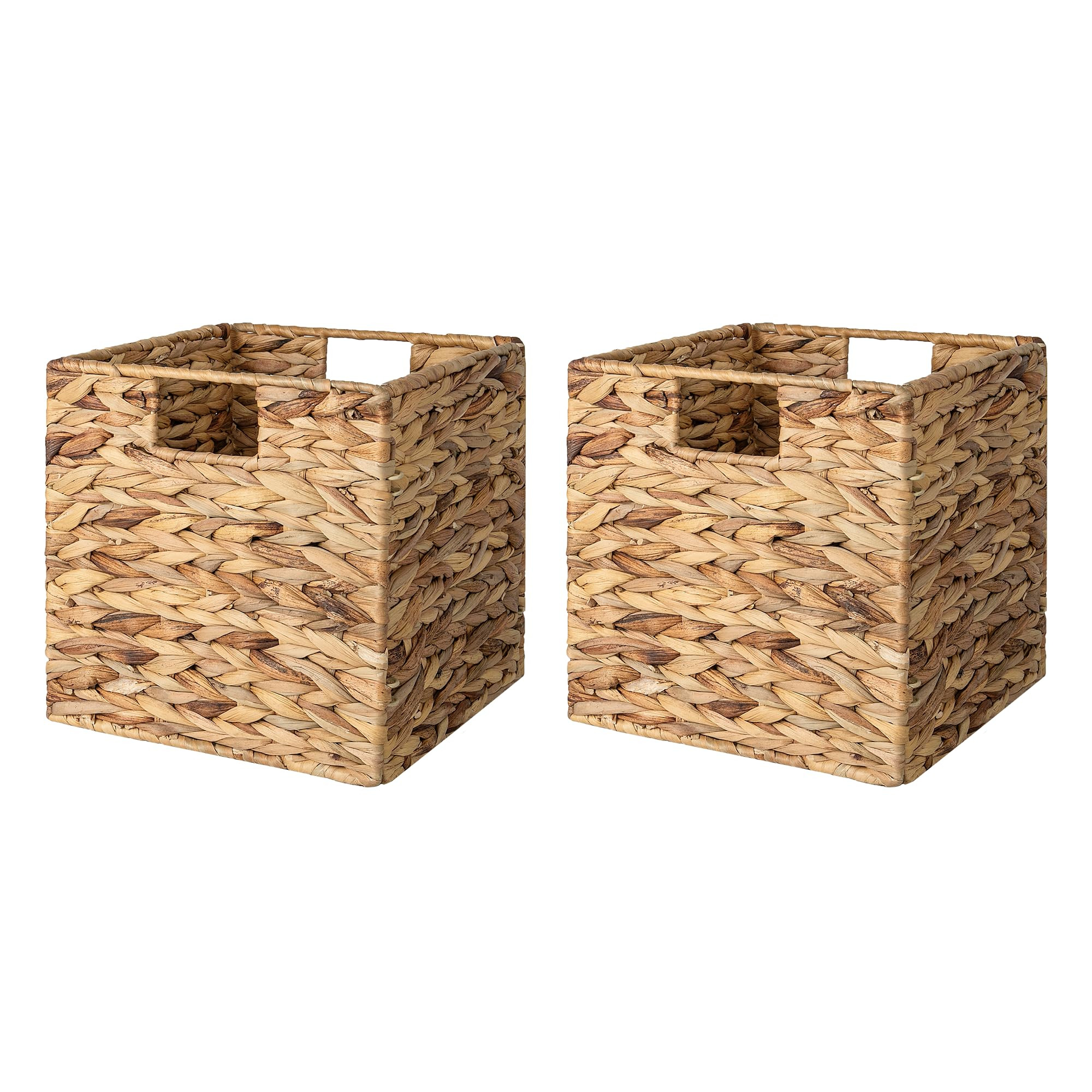 StorageWorks Rectangular Wicker Storage Baskets, Water Hyacinth Basket with Lining, Medium Basket... | Amazon (CA)