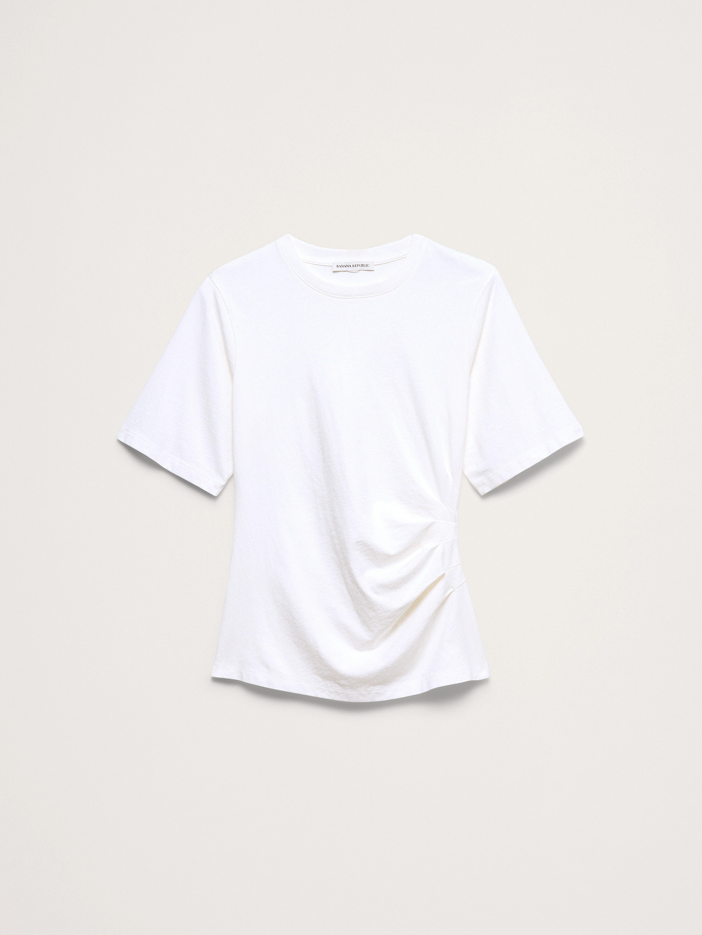 Vintage Cotton Ruched-Side T-Shirt | Banana Republic (US)