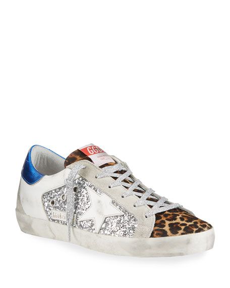 Golden Goose Superstar Mixed Media Low-Top Sneakers | Neiman Marcus