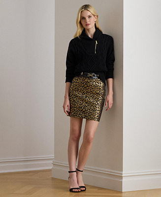 Lauren Ralph Lauren Women's Metallic Pencil Mini Skirt - Macy's | Macy's