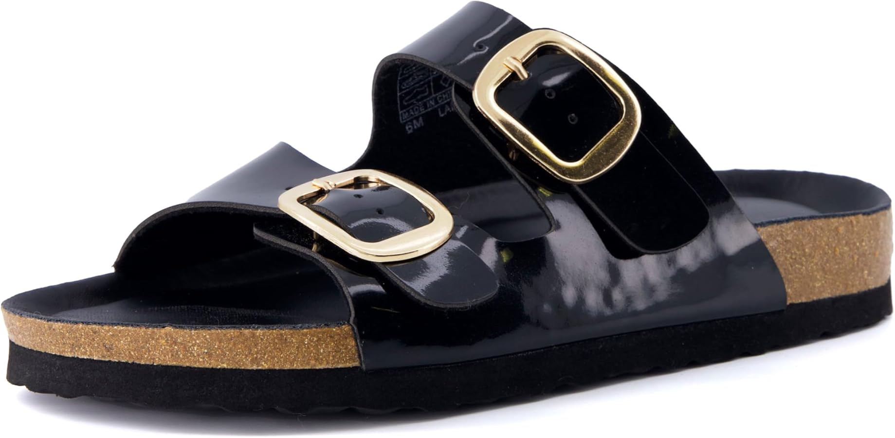 CUSHIONAIRE Lang Slip On Cork Footbed Womens Sandals – Comfortable Slides with Adjustable Buckl... | Amazon (US)