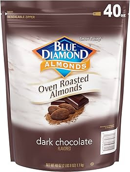 Blue Diamond Almonds, Oven Roasted Dark Chocolate Flavored Snack Nuts Perfect for Snacking, On-th... | Amazon (US)
