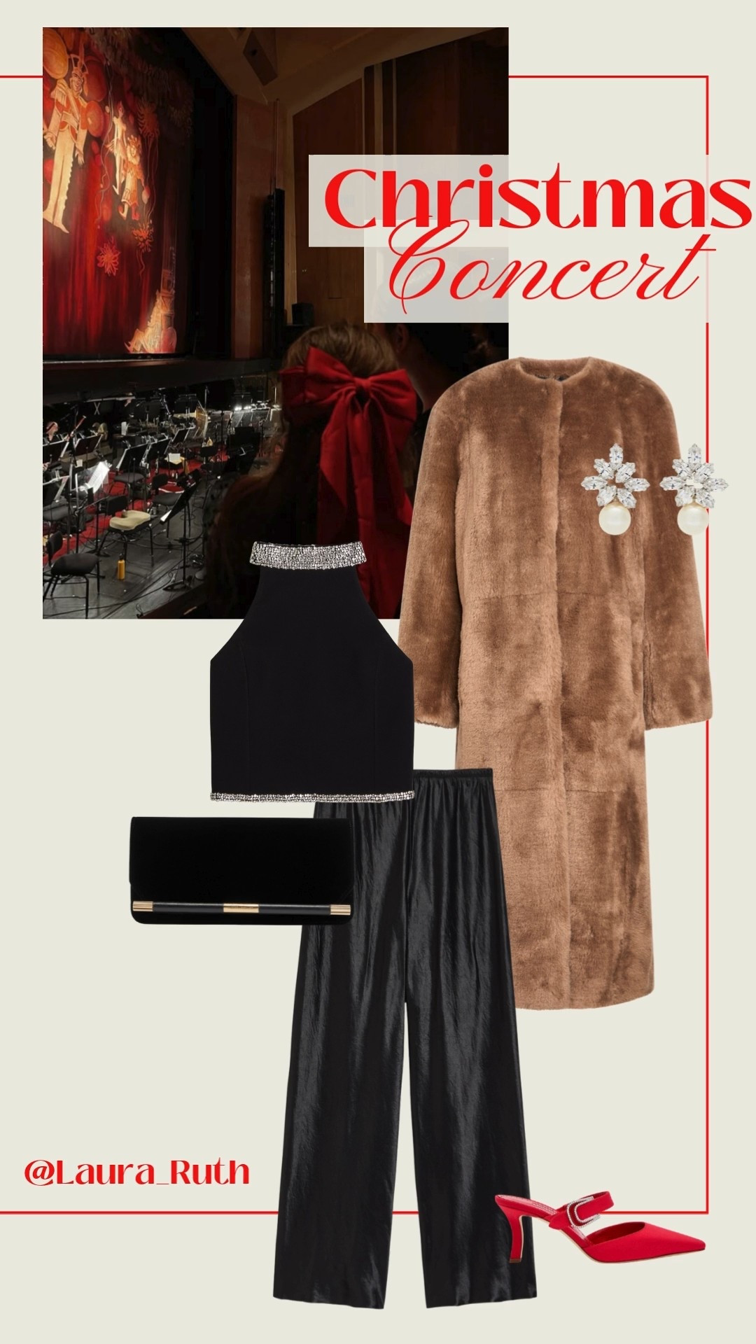 Holiday concert outfit inspo: pearl accents, faux-fur layers, tailored trousers, and festive red heels.
Perfect for Nutcracker nights, carol concerts, or any dressy December event. ✨🎶♥️ 

#LTKxHarveyNichols #LTKuk #LTKpartywear