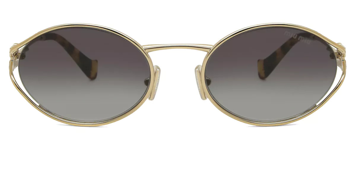 Miu Miu MU52YS ZVN5D1 Men's Sunglasses Gold Size 54 | SmartBuyGlasses Global
