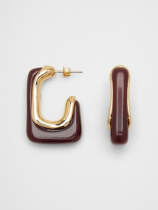 Squared "J" Resin Earrings | Banana Republic Factory