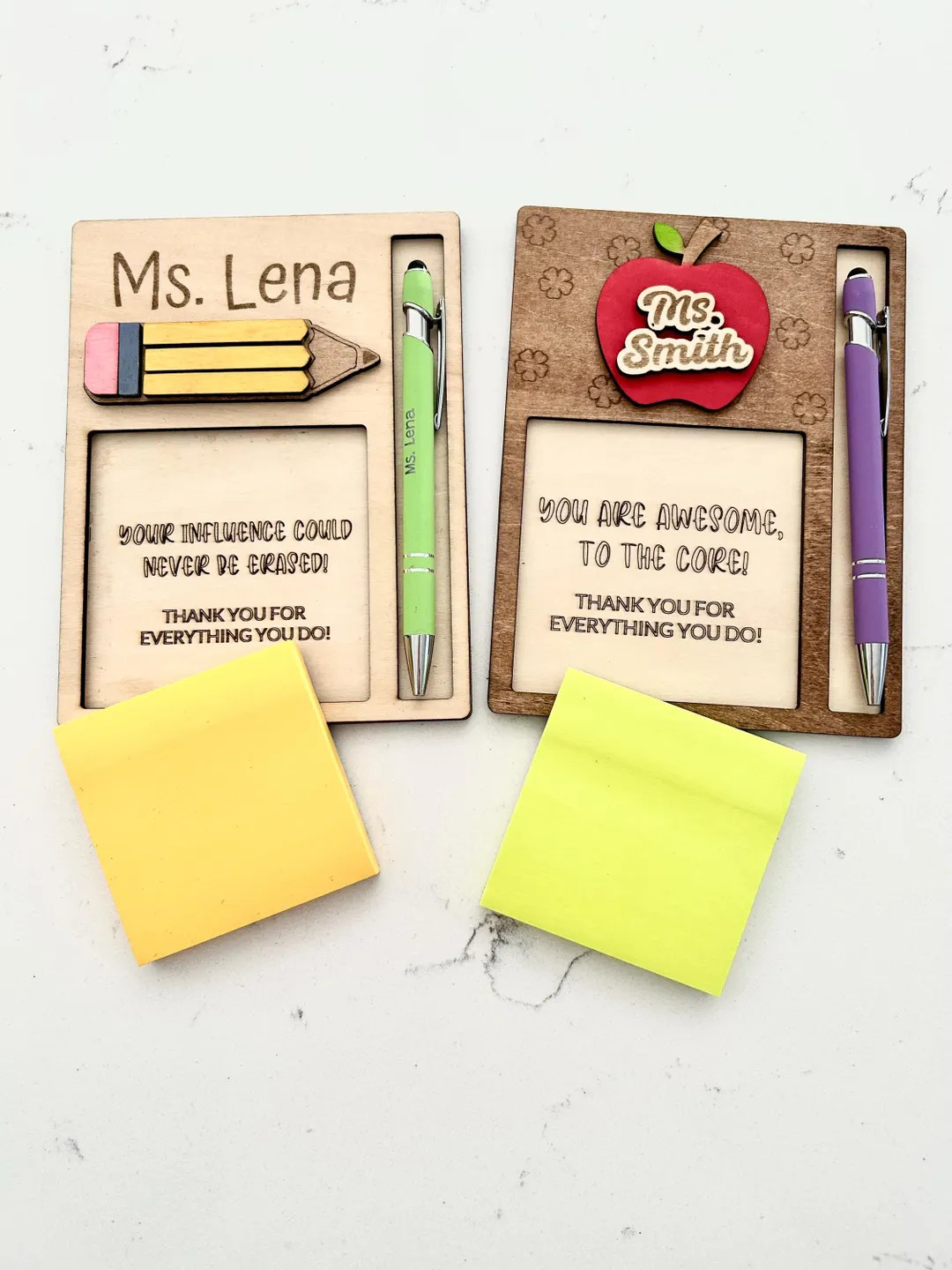 Personalized Note Pad Holder| Laser Engraved| Personalized Teacher Gifts| End of the Year Teacher... | Etsy (US)