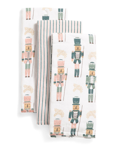 3pk Nutcracker Kitchen Towels | TJ Maxx