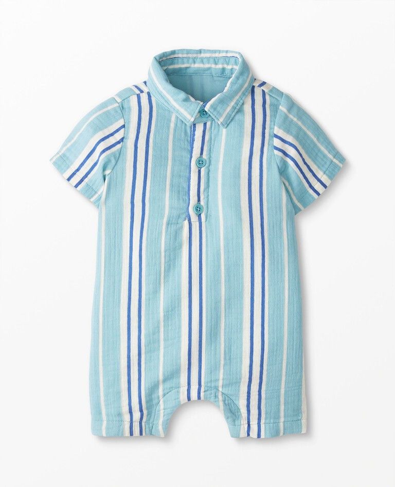 Baby Collared Muslin Romper | Hanna Andersson