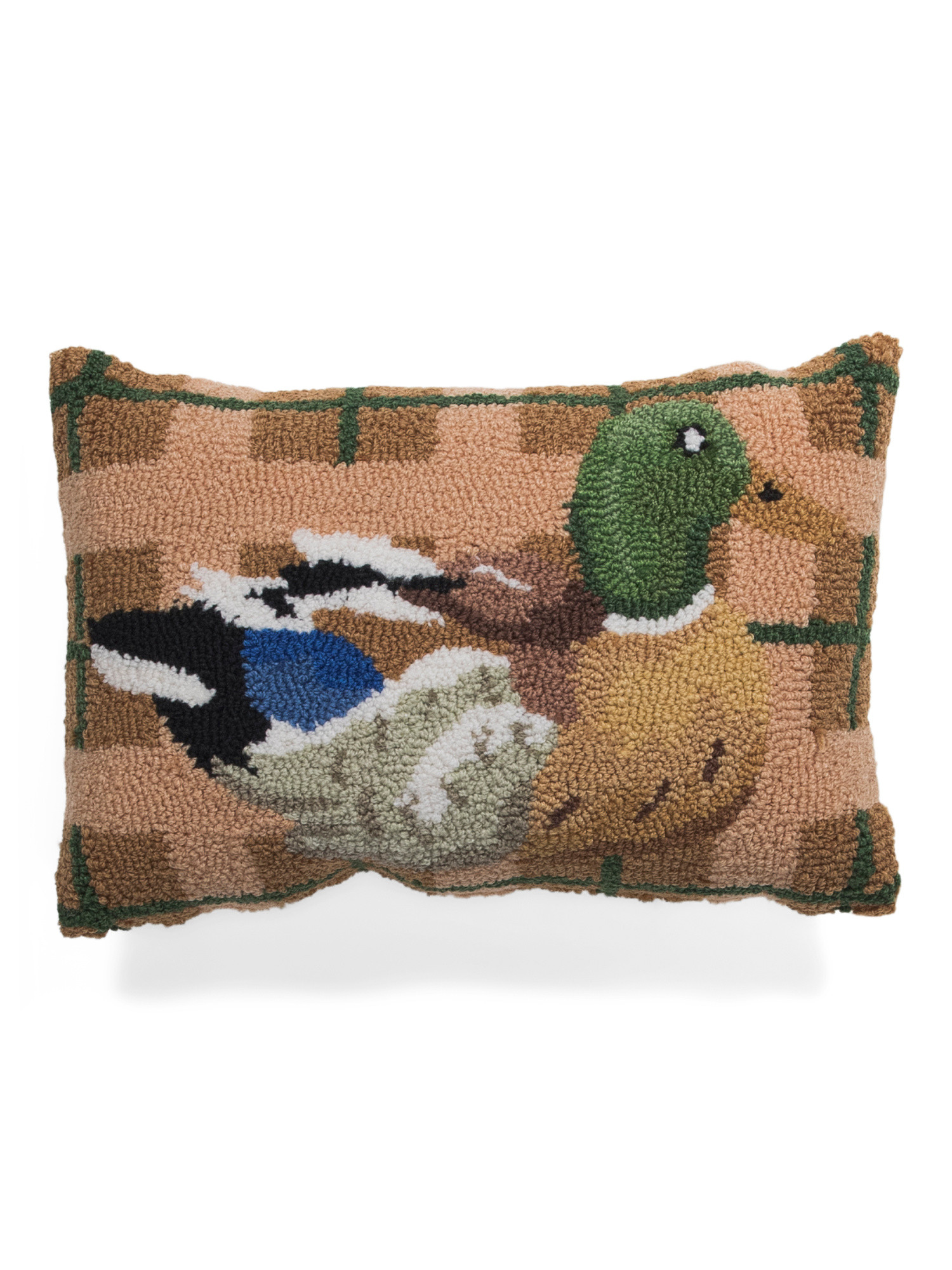 12x18 Plaid Duck Hook Pillow | TJ Maxx