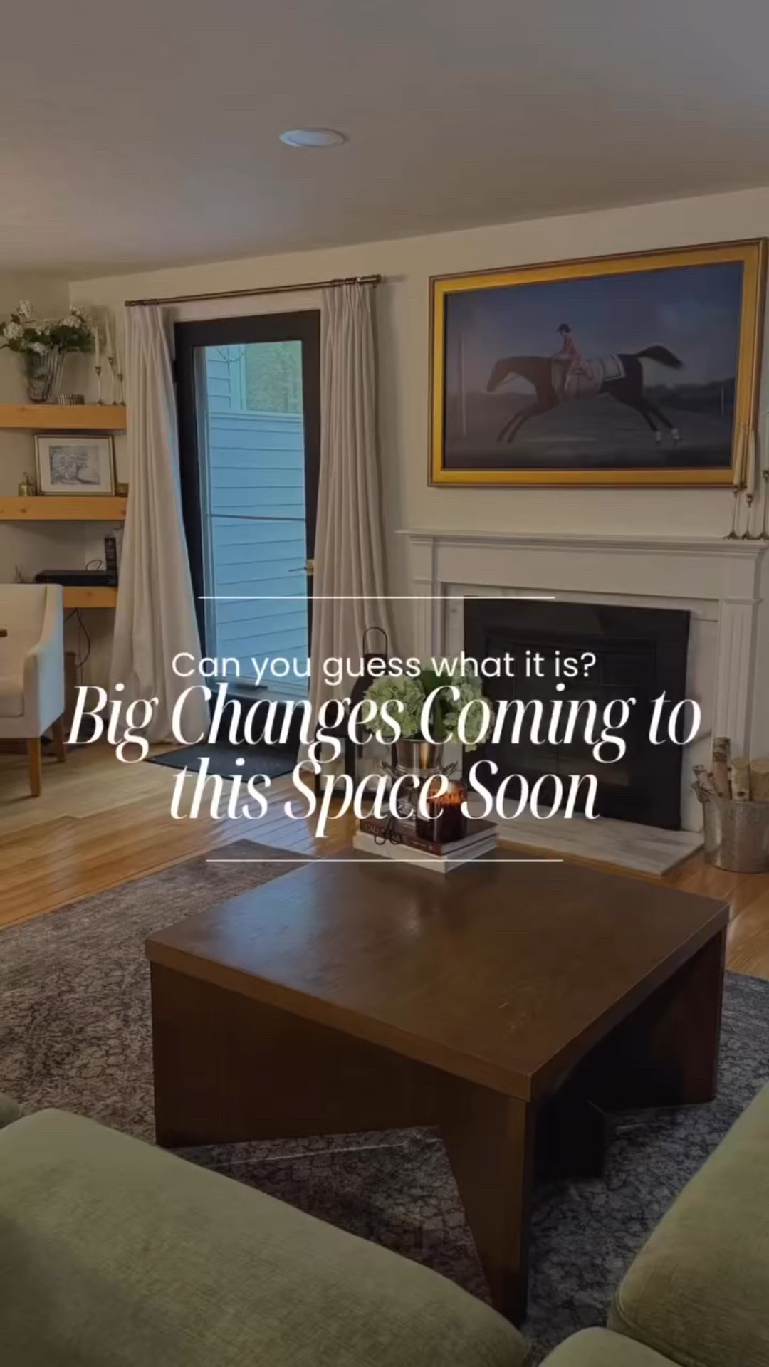 Something fun is happening in this space later this month… and I am so excited about it. It’s a small change that’s going to make a big impact—any guesses what it might be?

#cozyhome #homedecorinspo #livingroomdetails #interiorstyling #cozycorners #traditionalhome #designtease #homemakeover #homewithem