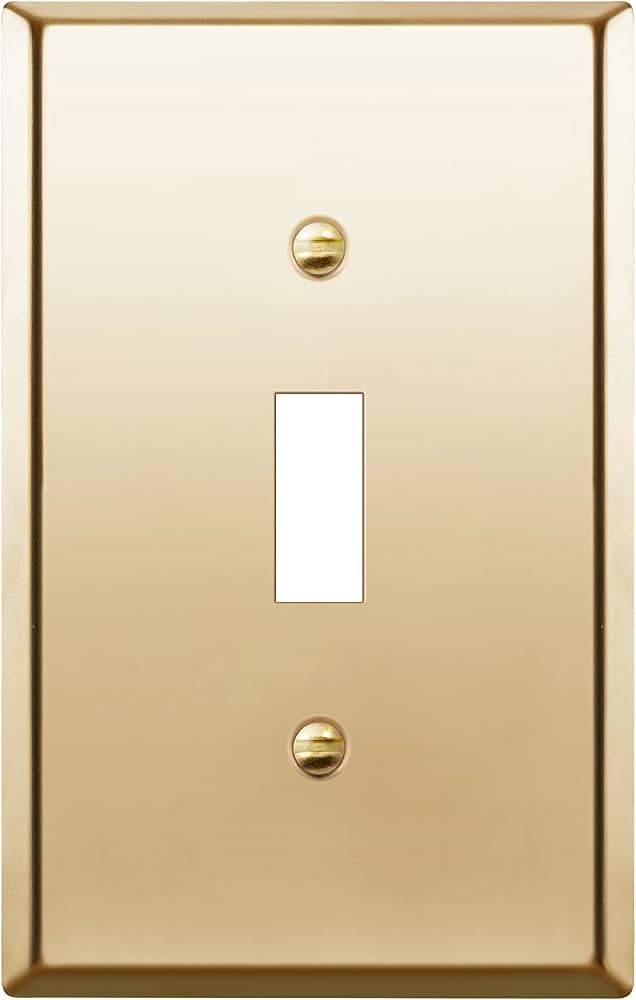 LIDER Toggle Switch Metal Wall Plate, Mid-Size 1-Gang, Stainless Steel | Amazon (US)
