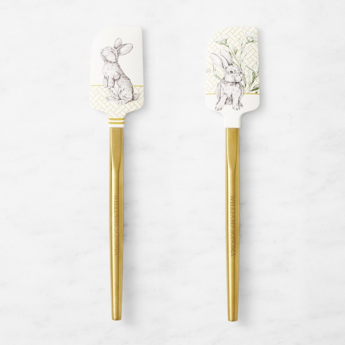 Williams Sonoma Garden Bunny Gold Handle Spatulas | Williams-Sonoma