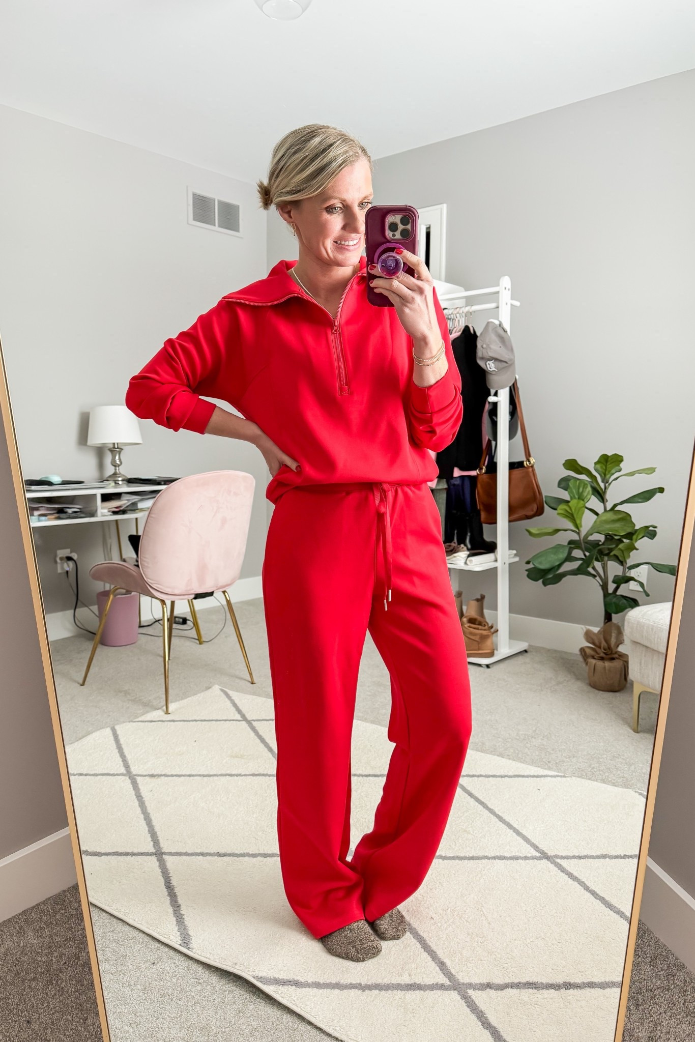 I love this red set from Amazon! ❤️ It’s a perfect casual Valentine’s Day outfit! I’m wearing an xsmall! 

#LTKSeasonal #LTKootd #LTKPetite