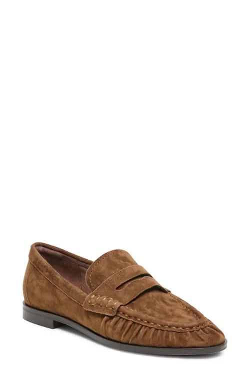 Dolce Vita Baxen Penny Loafer in Chestnut Suede at Nordstrom, Size 6.5 | Nordstrom