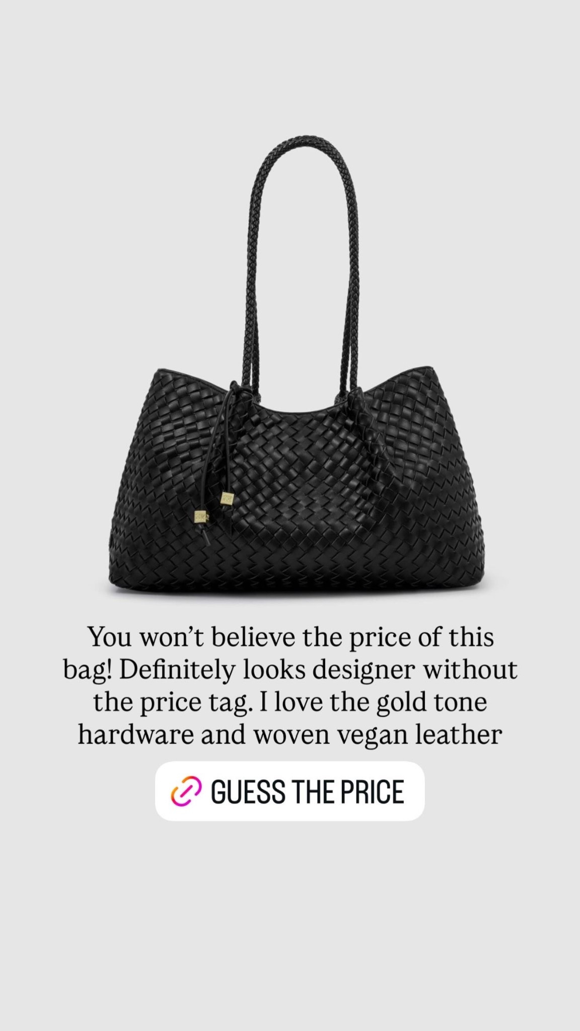 You won't believe the price of this bag! Definitely looks designer without the price tag. I love the gold tone hardware and woven vegan leather

#LTKgrwm #LTKBeauty #LTKootd