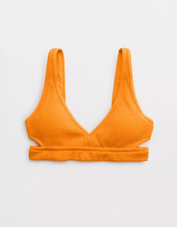 Aerie Crinkle Voop Cut Out Bikini Top | Aerie