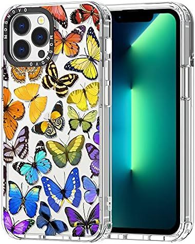 MOSNOVO Compatible with iPhone 13 Pro Max Case, Cute Rainbow Butterfly for Girl Women [ Buffertec... | Amazon (US)