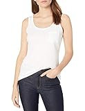 Amazon Brand - Goodthreads Women's Vintage Cotton Pocket Tank, White, Small | Amazon (US)