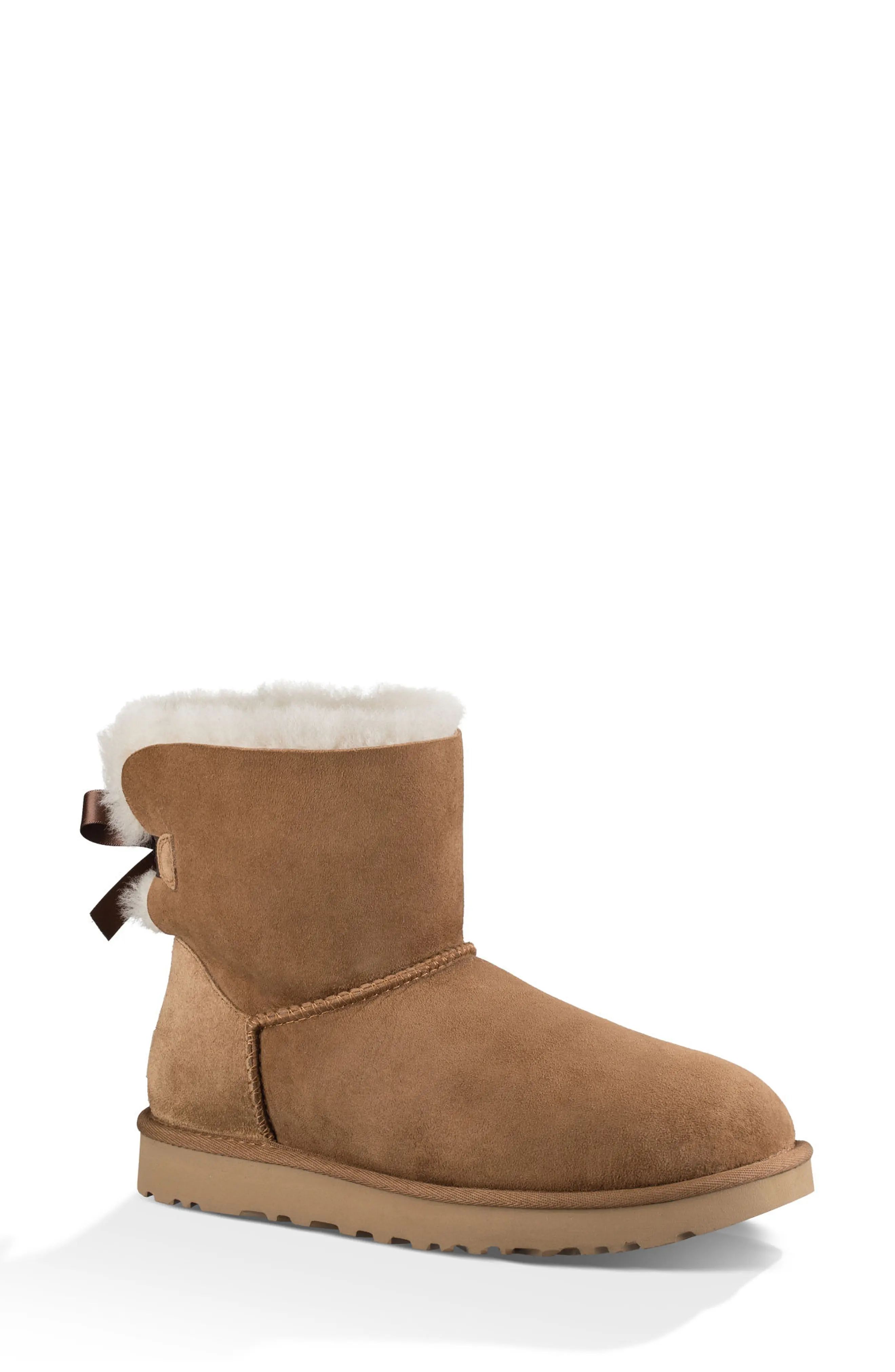 Women's UGG Mini Bailey Bow Ii Genuine Shearling Bootie | Nordstrom