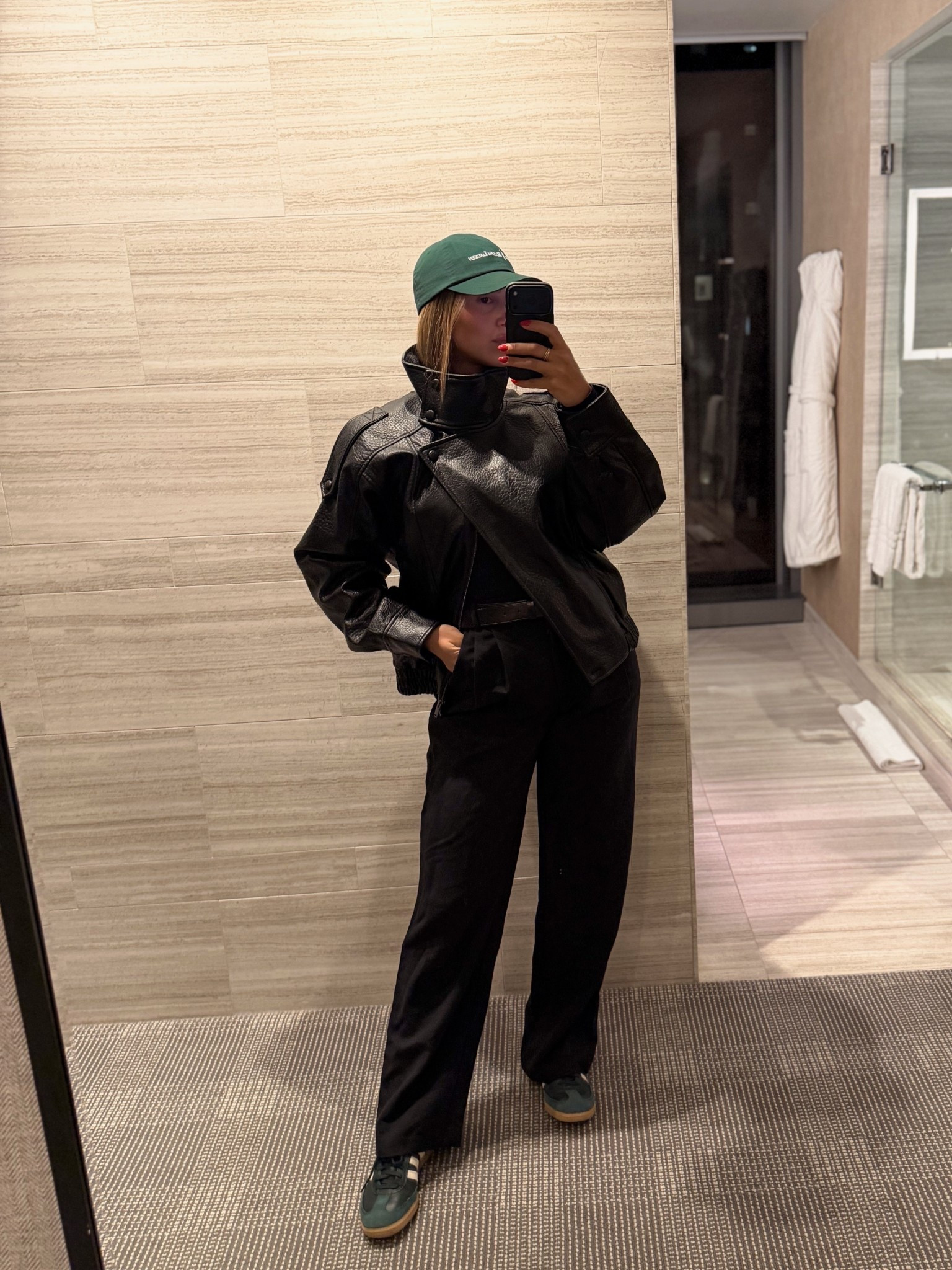 • polo Ralph Lauren green hat, Zara viral leather jacket (dupe linked!) , Abercrombie trouser, green adidas samba 


#LTKdayinmylife #LTKFindsUnder100 #LTKGiftGuide
