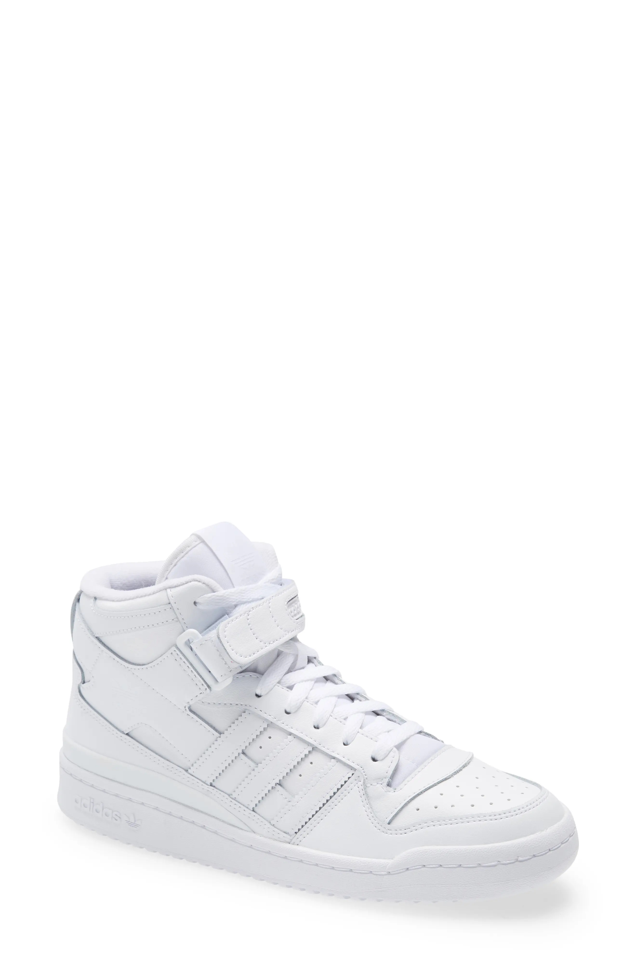 adidas Forum Mid Sneaker, Size 8 in White at Nordstrom | Nordstrom