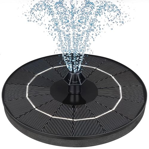 Mademax Upgraded Solar Fountain with 4 Easy Install Nozzle and Fixer, Solar Powered Fountain Pump... | Amazon (US)