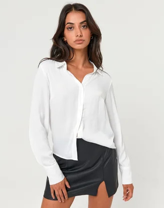 Deep Cuff Satin Shirt | Glassons (AU & NZ)