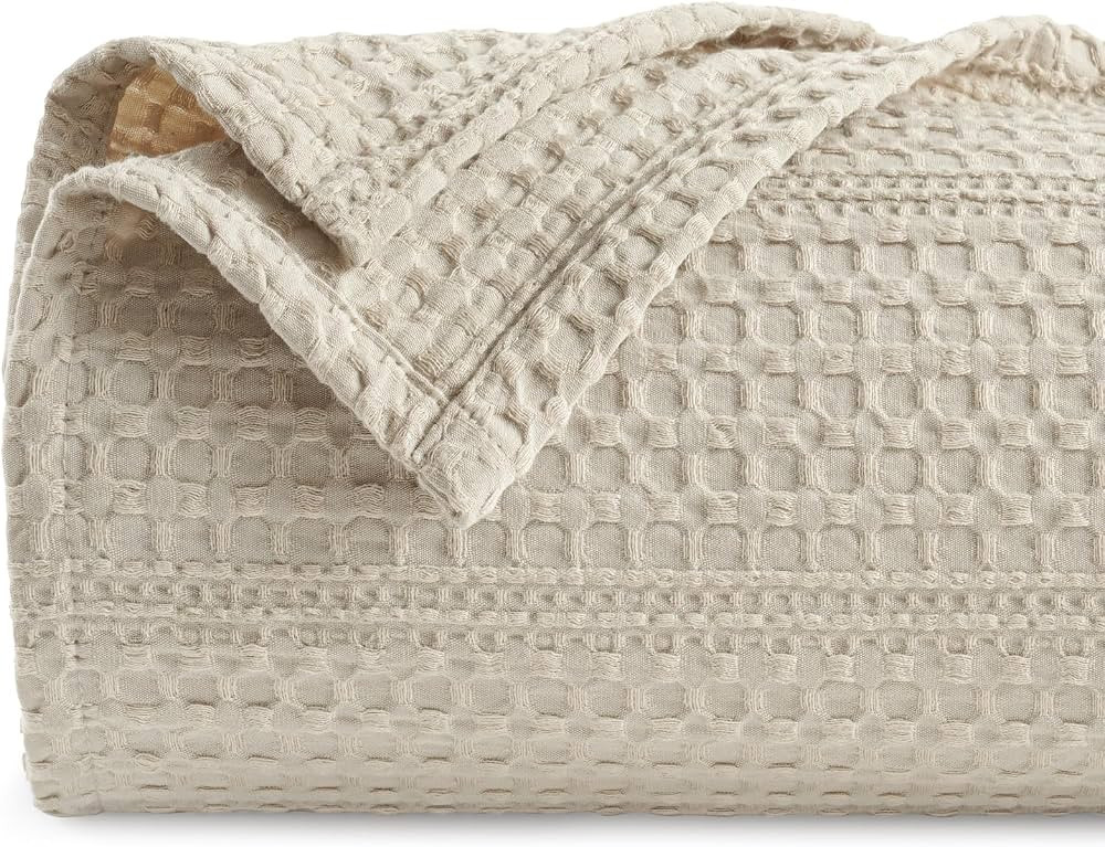PHF Soft Waffle Weave Blanket King Size 104''x90'' - Lightweight and Breathable Woven Blankets fo... | Amazon (CA)