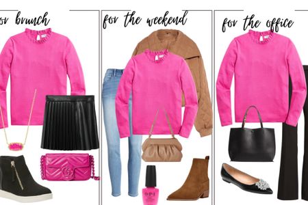 3 ways to wear a pink sweater 

#LTKunder100 #LTKFind #LTKstyletip