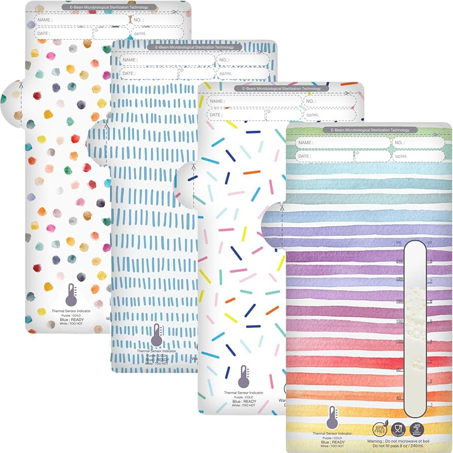 Sposie Breastmilk Storage Bag Freezer Bags with Pour Spout - 8 Ounce Capacity, BPA Free, Leak Pro... | Amazon (US)