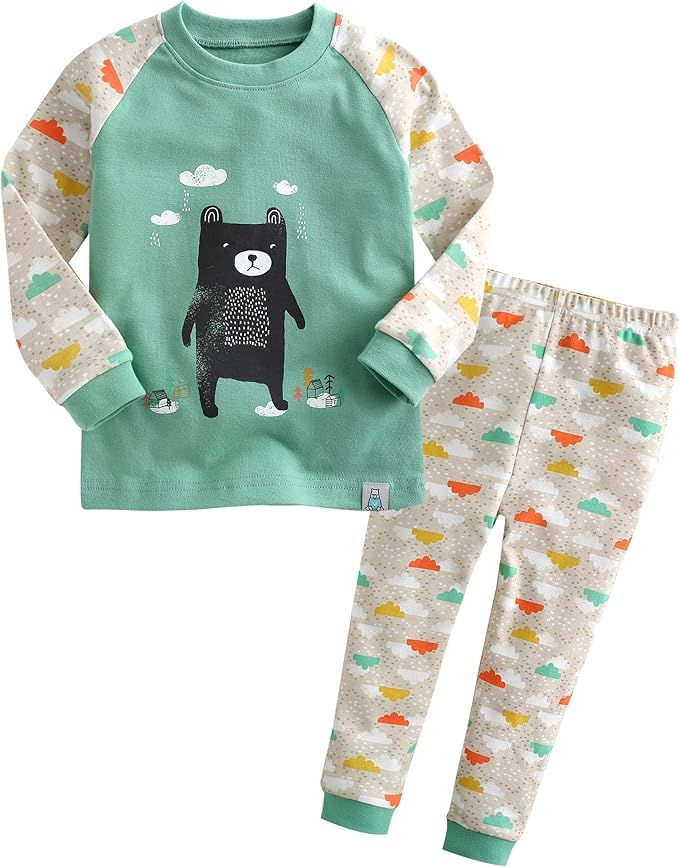 VAENAIT BABY Toddler Kids Boys Girls 100% Cotton Jaws Truck Dino Snug fit Sleepwear Pajama Pjs Se... | Amazon (US)