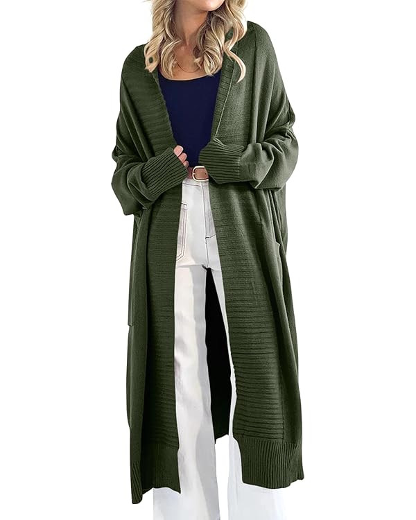 Danedvi Womens Long Cardigan Sweaters 2025 Fall Chunky Knit Oversized Slouchy Open Front Warm Coa... | Amazon (US)