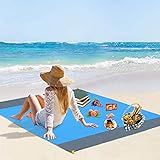 Beach Blanket Sand Proof Nylon Beach Mat For Outdoor, Waterproof Picnic Mat for Travel, Hiking, Camp | Amazon (US)