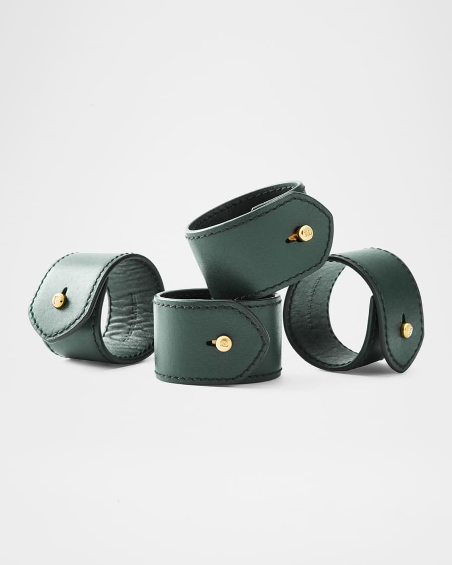 Ralph Lauren Home Wyatt Leather Napkin Rings, Set of 4 | Neiman Marcus