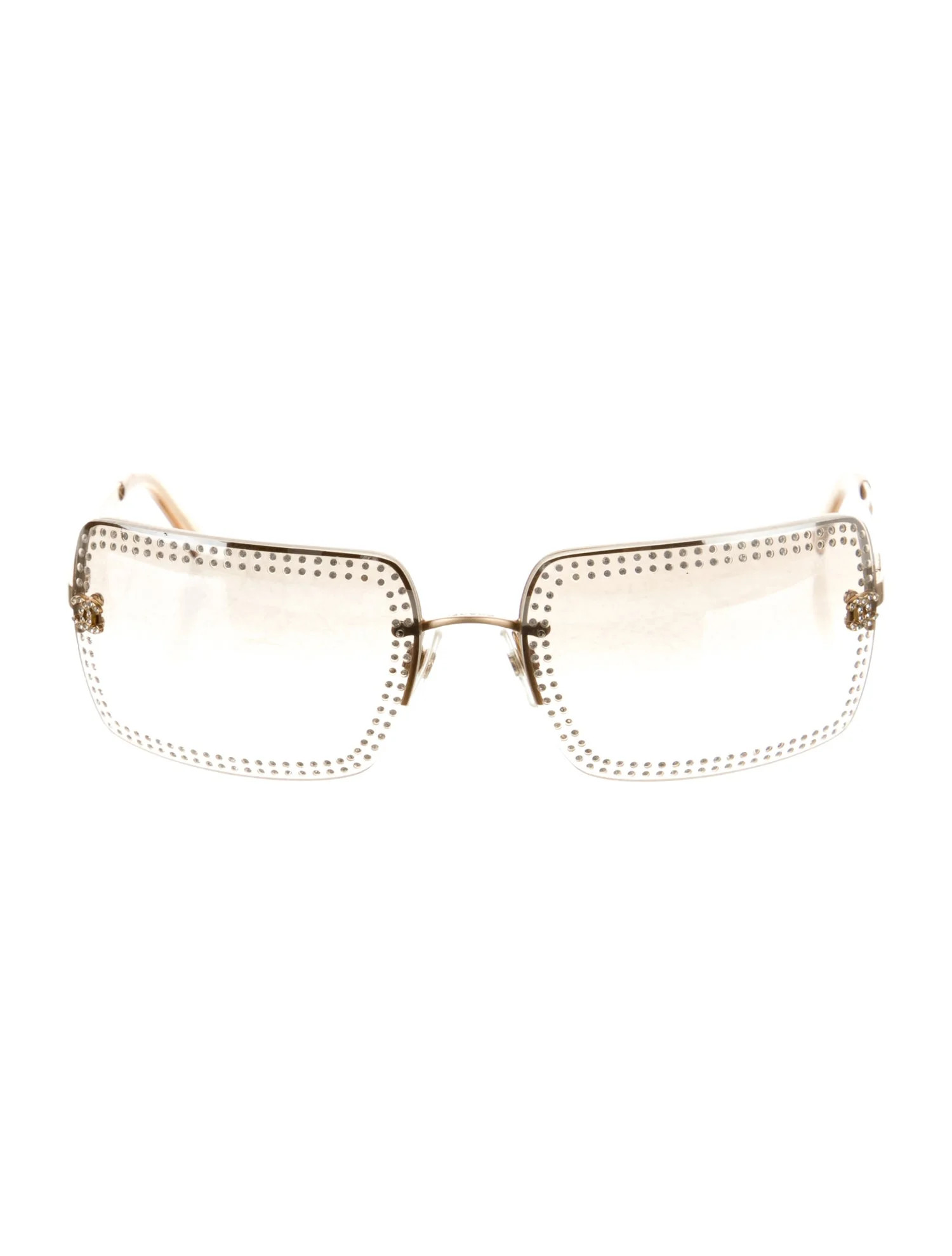 Chanel Interlocking CC Logo Square Sunglasses - Gold Sunglasses, Accessories - CHA1382173 | The R... | The RealReal