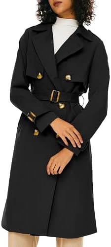 Orolay Women's 3/4 Length Double Breasted Trench Coat Lapel Jacket with Belt | Amazon (US)