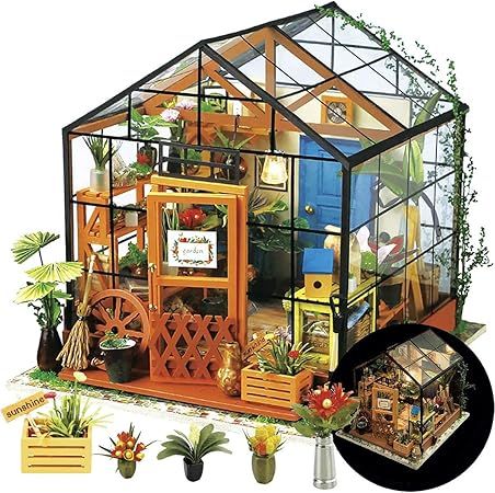 Rolife DIY Miniatures Dollhouse Kit, Miniature Greenhouse DIY Craft Kits for Adult to Build Tiny ... | Amazon (US)