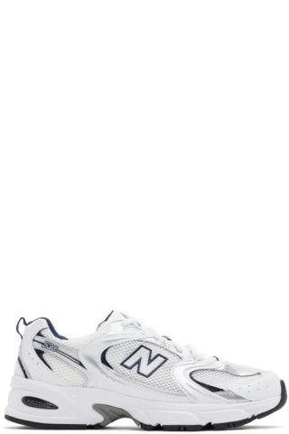 White & Navy 530 Sneakers | SSENSE